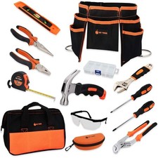 Junior Steel Forged Real Tool Kit for Children with Tool Belt and Portable Bag,