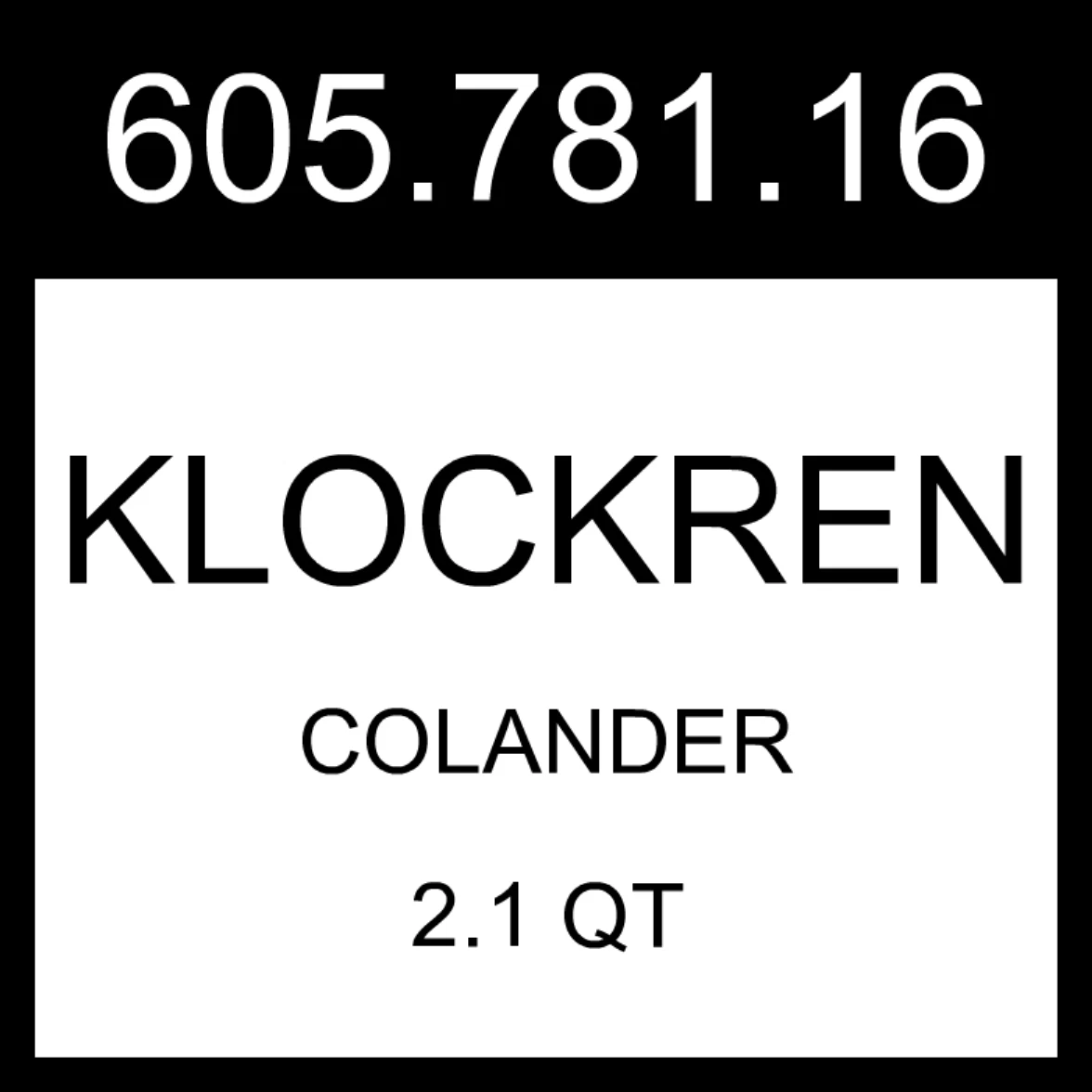 IKEA KLOCKREN Colander 2.1 qt 605.781.16