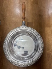 Vintage Silver Plate Chuch Offering/Alms Plate Chaffing Dish Silent Butler