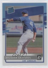 2020 Donruss Optic Retail Carolina Blue & White Prizm Brusdar Graterol #58 5n1
