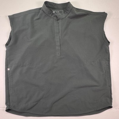 FIGS Rafaela Sleeveless Scrub Top Moss Green Oversized FIONx Womens Large