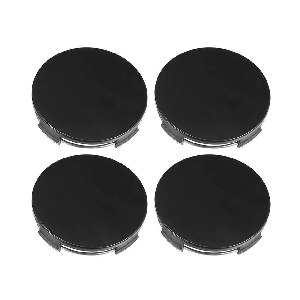 4PCS Universal 63mm OZ Dia Car Wheel Tyre Center Hub Caps Cover Silver Black - Image 2 of 4