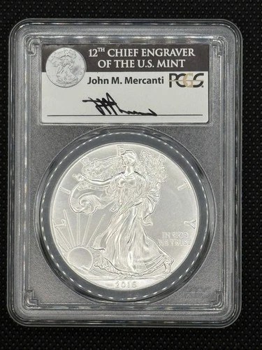 2016 (W) Silver Eagle PCGS MS70 John Mercanti #23
