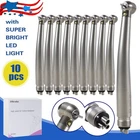 10 PCS Dental LED E-Generator Fiber Optic High Speed Handpiece 4 Hole NSK Style