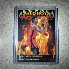 2023-24 Donruss Optic Basketball Amen Thompson RC Red Hot Rookies  #14 Rockets