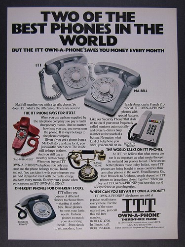 1979 ITT Own-A-Phone Telephones Domino Security Rotary Phones vintage print Ad - 第 1/1 張圖片