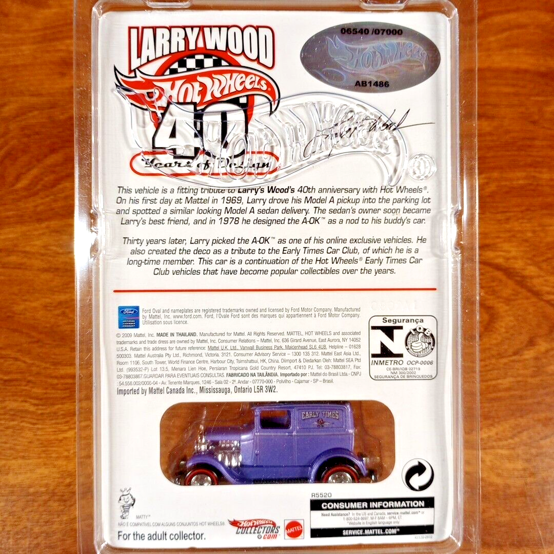 Hot Wheels RLC A-OK 6540/7000 Larry Wood 40 Years of Designs