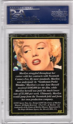 1995 Sports Time MARILYN MONROE II #102 Rare! 24kt. Gold Signature