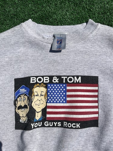 VTG Bob and Tom You Guys Rock Short Sleeve Crewneck Sweatshirt Chop Q95 FM Radio - Picture 2 of 7