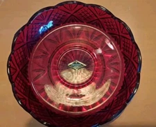 Shannon by Godinger Dublin Red Crystal Chip and Dip Crystal Server Fridgescaping