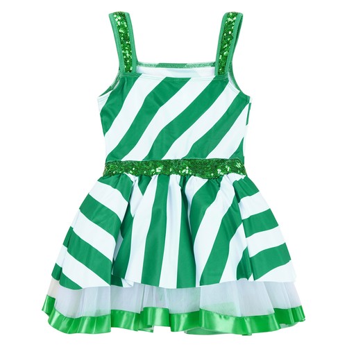 Girls Christmas Elf Santa Claus Costume Princess Dance Tutu Dress Dancewear - Picture 43 of 49