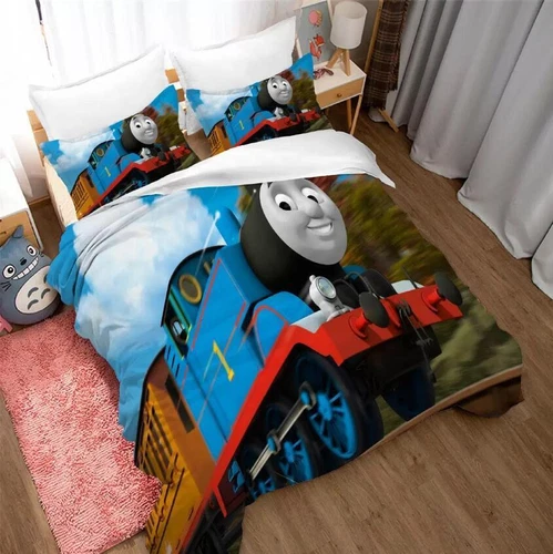 Kinder 3D Thomas und seine Freunde Bettwäsche Set Bettbezug Set 135x200 200x200 - Bild 8 von 11
