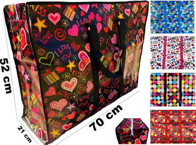 Plastiktasche XXL 70x52x21 cm Groß Jumbo Unterbett Aufbewahrungs Tasche Camping