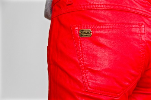 sexy pantalon faux cuir orange MET AND FRIENDS bidys W29 (38/40) NEUF val. 189€ - Picture 3 of 4