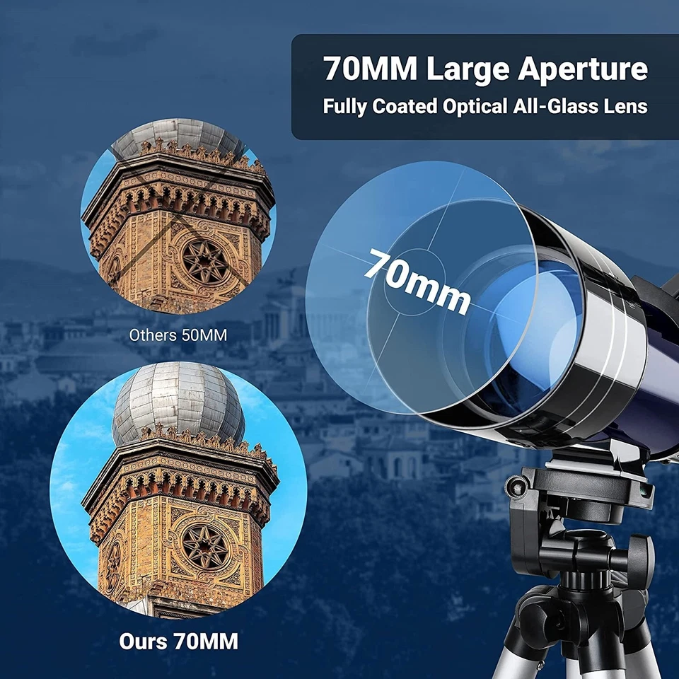 telescopio refractor astronómico con trípode para niño niña principiantes regalo - Image 2 of 4