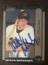 1999 Bowman Chrome #125 Mitch Meluskey Houston Astros Signed Card Autographed