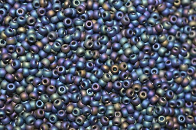 Miyuki Seed Beads 8/0 - Matte Black AB