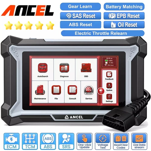 🔥2024 ANCEL DS100 OBD2 Scanner Engine ABS SRS SAS AT TPMS EPB Diagnostic Tool - Picture 1 of 16
