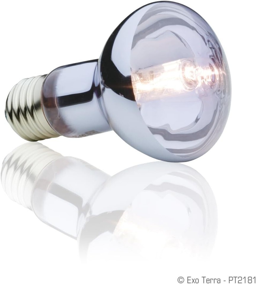 Exo Terra Sun Glo Halogen Basking Spot Lamp, Reptile Light 50 Watts, 50