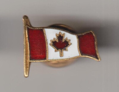 Canada Flag Maple Leaf Metal Pin Pinback-Used VG-Free Shipping