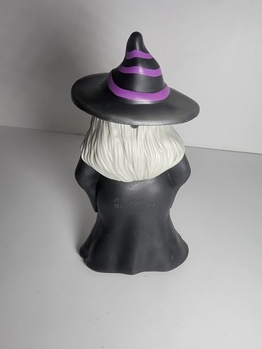 CACKLING WITCH w/Crystal Ball Light up Sound PLASTIC FIGURE wicca motion sensor - Picture 2 of 4