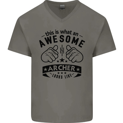 An Awesome Archer Looks Like Archery Mens V-Neck Cotton T-Shirt