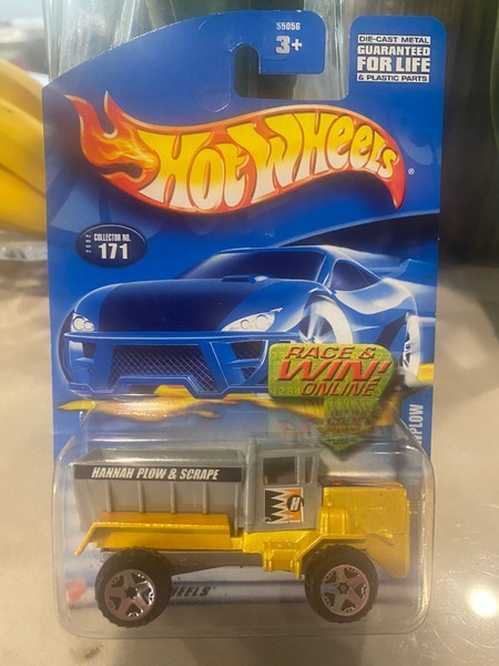 2002 Hot Wheels Sammler #171 Oshkosh Snowplow Gelb/Grau W/Chrom ORUT5 Speiche-image