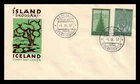 Iceland 1957 FDC, Propaganda For Forestry. Lot # 11.