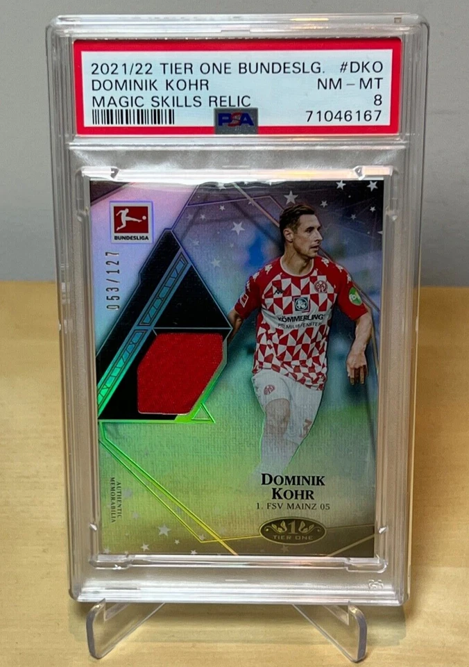 DOMINIK KOHR 2021-22 TOPPS TIER ONE BUNDESLIGA MAGIC SKILLS PATCH /127 PSA MAINZ - Image 4 of 4