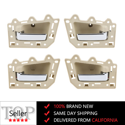 Inside Door Handle 4pcs set For 2005-2011 Jeep Grand Cherokee Beige Chrome Bolt