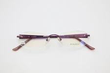 AIRLOCK SHATTERED 201 505 Plum Purple Mosaic 50-18-135 Rimless Frames PT65