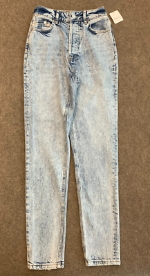 #ad We The Free People Jeans Womens 24 Zuri Acid Wash High Rise Tapered Y2K Denim $29.91
