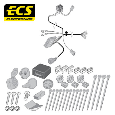 ECS 13 Pin Car Specific Towbar Electrics Wiring For Ford C-Max 2010 - Onwards