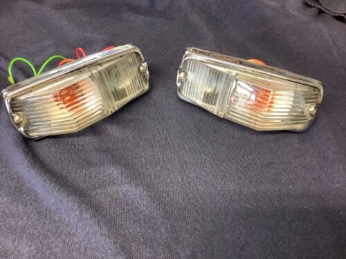 Mg Mgb gt mgc V8 Roadster pair of Front Indicator side Lamps Ass clear lens pair - Picture 2 of 4