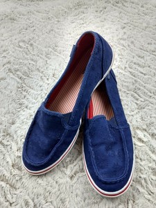 navy blue slip on tennis shoes
