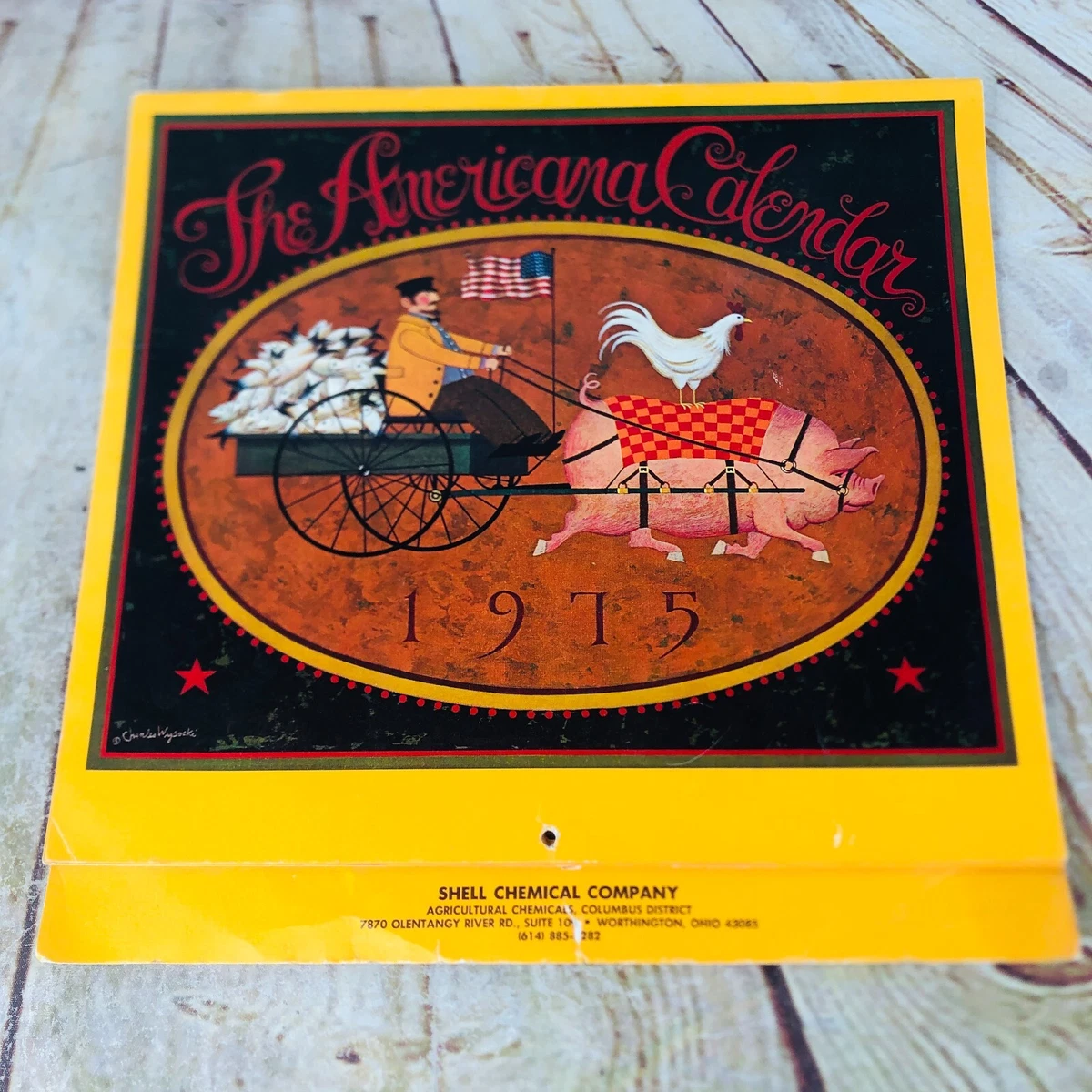 Vintage 1975 The Americana Calendar By Charles Wysocki Folk Art USA No  Writing | eBay