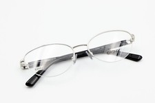 DKNY DY 5644 1002 Shiny Silver/Black 53-17-135 Half Rim Eyeglass Frames R442