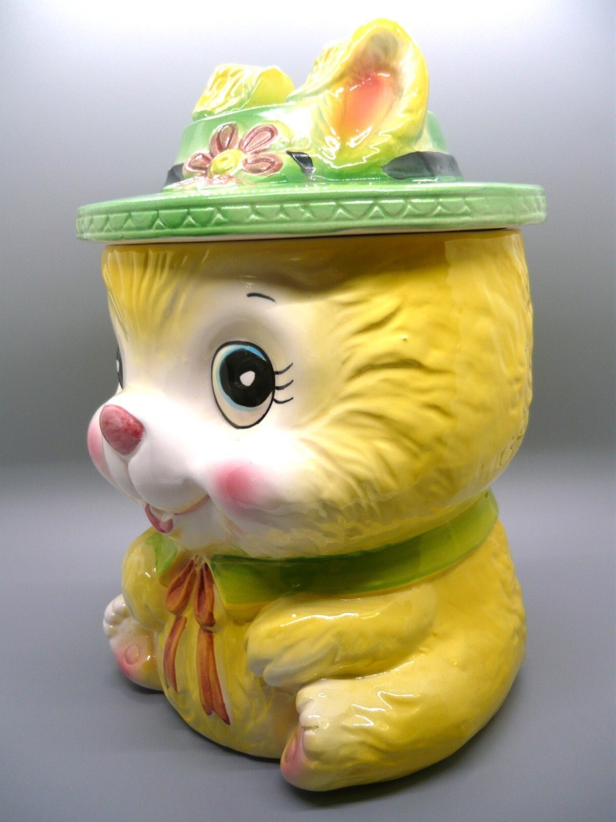 Vintage KC Japan Ceramic Anthropomorphic Bunny Rabbit with Hat