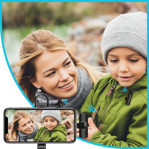 Mini Lavalier Wireless Microphone Audio Video Recording For Android/iphone MIC - Picture 9 of 13