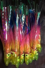 Custom 5 Pk Rainbow Saltwater Offshore Fishing Trolling Lure Mahi-Tuna-Sail-Waho