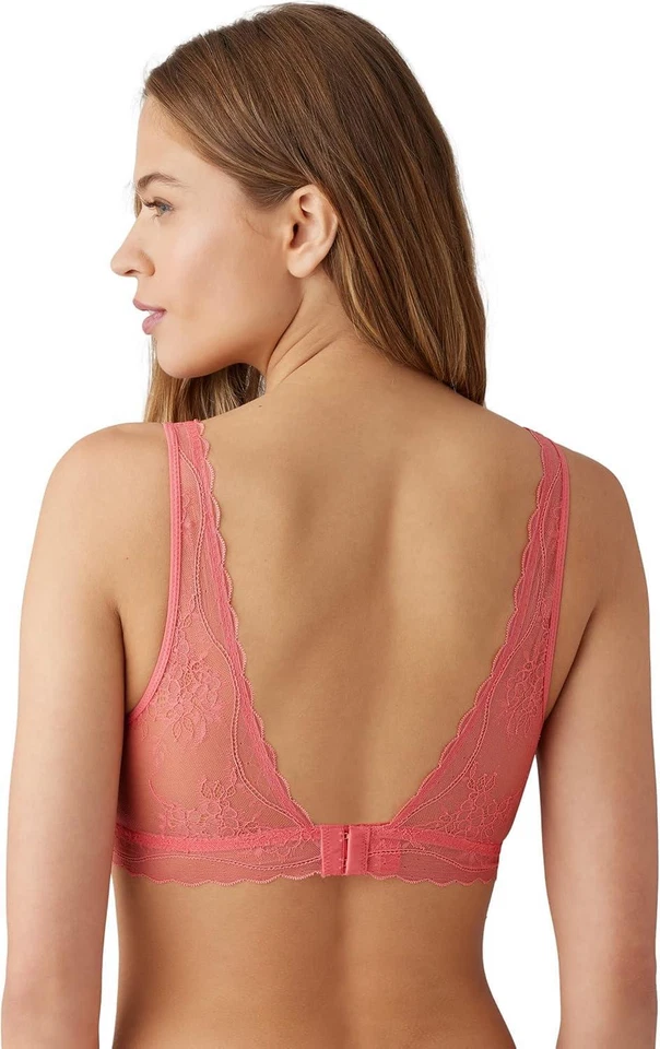 b.tempt'd by Wacoal Women's No Strings Attached Bralette Tea Rose Large ESF18638 - Image 4 of 4