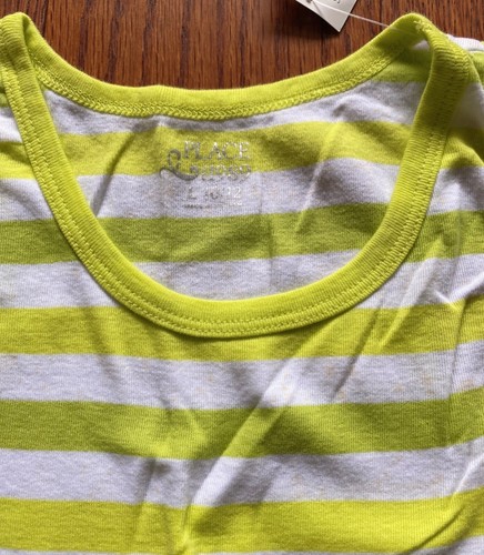 NWT The Children’s Place Girl’s L Green Striped Tank Top + Gymboree Sz 12 Shorts - Picture 4 of 6