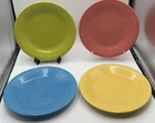 4 Fiesta Homer Laughlin  10.5" Dinner Plates Various Mixed Colors
