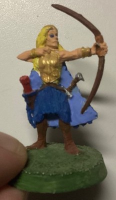 Arcana Unearthed Human Totem Warrior Female 28MM Metal Miniature Painted Blue