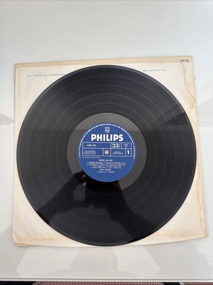 Demis Roussos Forever and Ever Vintage Vinyl LP Album 33 RPM Record - Image 4 of 4