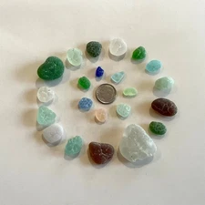 Beach Sea “Crackle” Glass Genuine Surf-tumbled Mendocino coast 