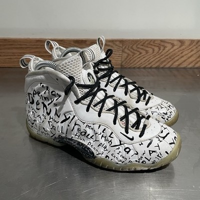 Nike Air Foamposite One Hey Lil Penny White Black 644791-101 Size 4y
