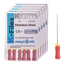 Dental 5 Boxes Endodontic Root Canal Hand K Files Stainless Steel Endo Root C...