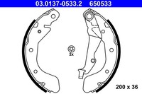 Hinterachse Ate 03.0137-0533.2 Bremsbackensatz FüR Opel,Vauxhall