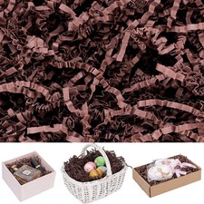 Dark Brown Crinkle Paper Filler 2 LB Gift Box Basket Packing Shred